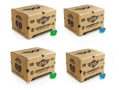 4 x Paintballs EXE Operator Cal. 68 , 2000 unidades. Green/Green  And Blue/Blue *Free shipping ; 2 days.